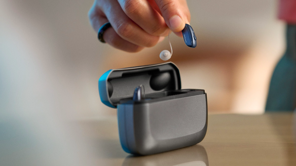 ReSound Vivia 4 MicroRIE Rechargeable Hearing Aid – 12 Channels, AI Powered, Bluetooth LE Audio, RIC