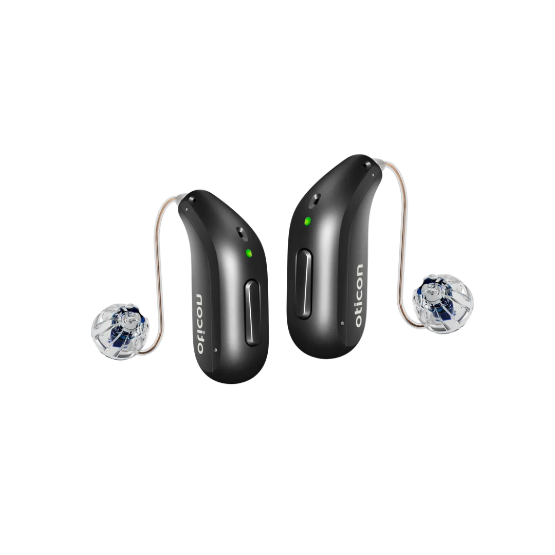 Oticon Intent 3 miniRITE Rechargeable Bluetooth Hearing Aid, Smart Charger.