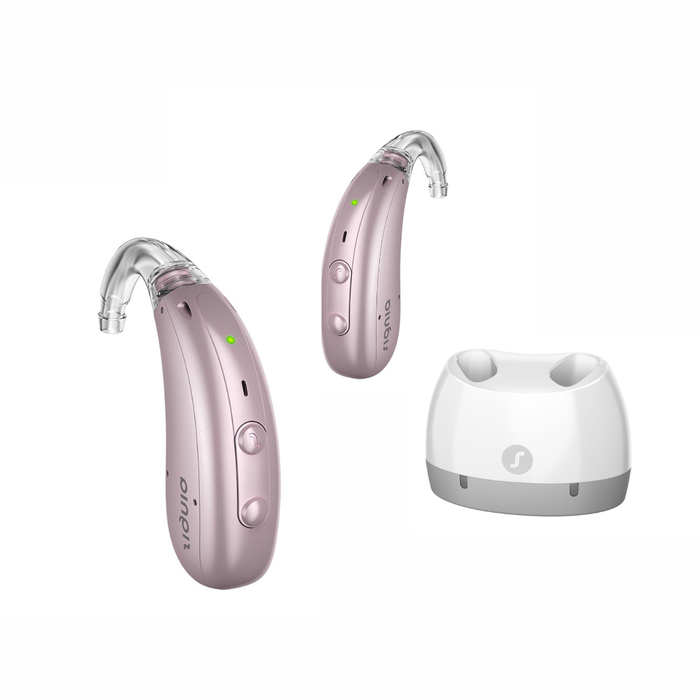 Signia Motion Charge&Go 7IX M BTE Rechargeable Hearing Aid – Bluetooth, Charger