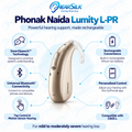 Phonak Lumity Naída L30 PR BTE Hearing Aid – 12 Channels, Power Rechargeable, Bluetooth