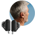 Signia Silk Charge & Go 7IX with CROS | Rechargeable Mini Invisible CIC Hearing Aids - 48 Channels for Superior Sound Clarity