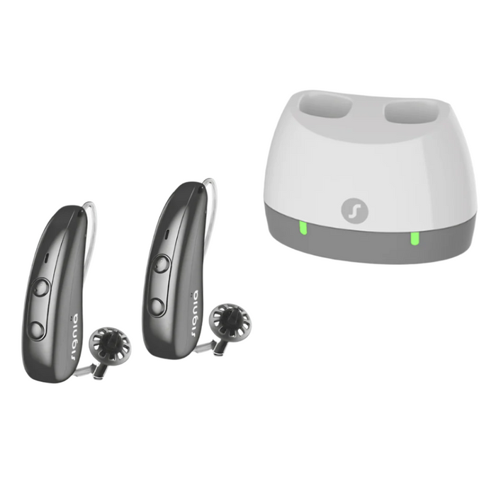 Signia Pure Charge&Go 3IX RIC Hearing Aid – 32 Channels, Rechargeable Bluetooth