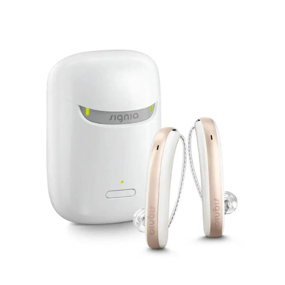 Signia Styletto 5AX Rechargeable Hearing Aid Pair With Charger - HearSilk