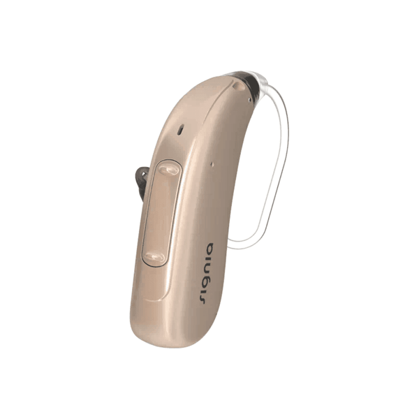 Signia Motion Charge&Go P 7X BTE 48-Channel Rechargeable Digital Programmable Hearing Aid with Bluetooth Streaming and Amplification Power