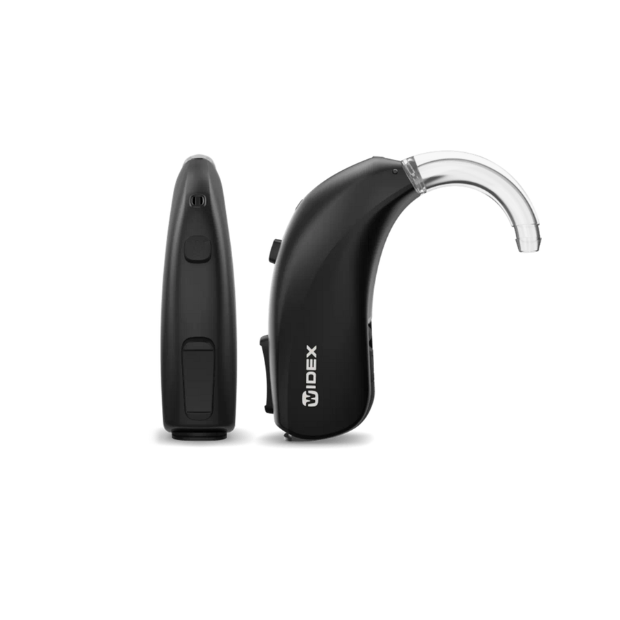 Widex Moment MBR3D 330 BTE Hearing Aid – 12 Channels, Rechargeable Bluetooth with Tinnitus Masker