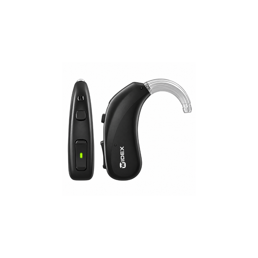 Widex Moment MBR3D 110 Digital BTE Hearing Aid – 6 Channels, Rechargeable Bluetooth with Noise Cancellation